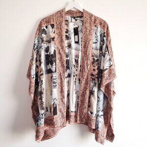 Tolani Collection Women’s Kimono Cardigan Floral Boho 2X Petite